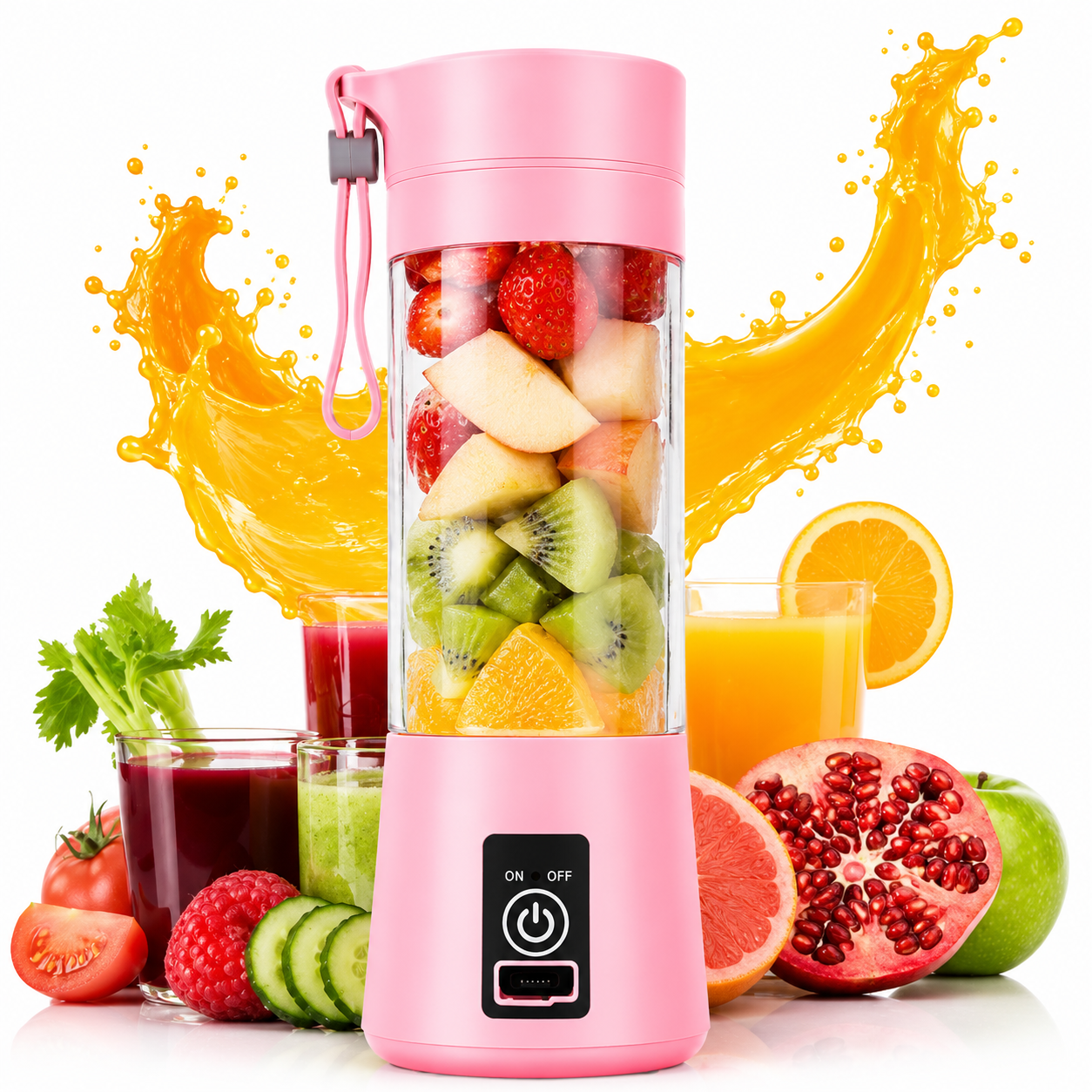 Portable USB Juicer 6 Blades